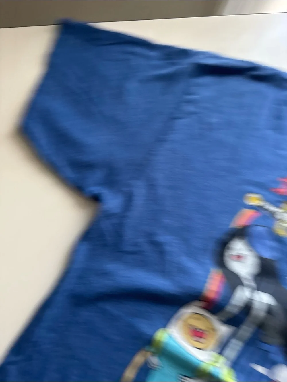 Adventure Time Kids Tee - Blue with Multicolor Character Art